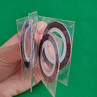 Липкая лента для дизайна с блёсточками 1 мм, радуга