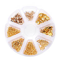 Набір фурнітури Finding Органайзер круглий фурнітура для біжутерії Золотистий