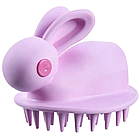 Силіконова щітка-масажер для миття голови Rabbit рожева, фото 2