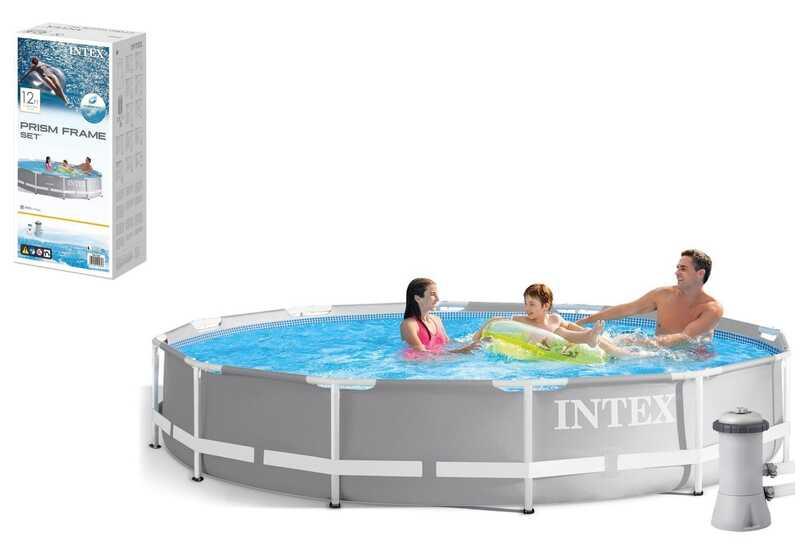 Каркасний басейн 366 x 76 см Intex Prism Frame Pool 26712, круглий, з фільтром-насосом 2 006 л/год, 6503 л