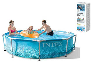 Басейн каркасний круглий 305 x 76 см Intex Metal Frame Pool 28206 Морський принт, 4485л,