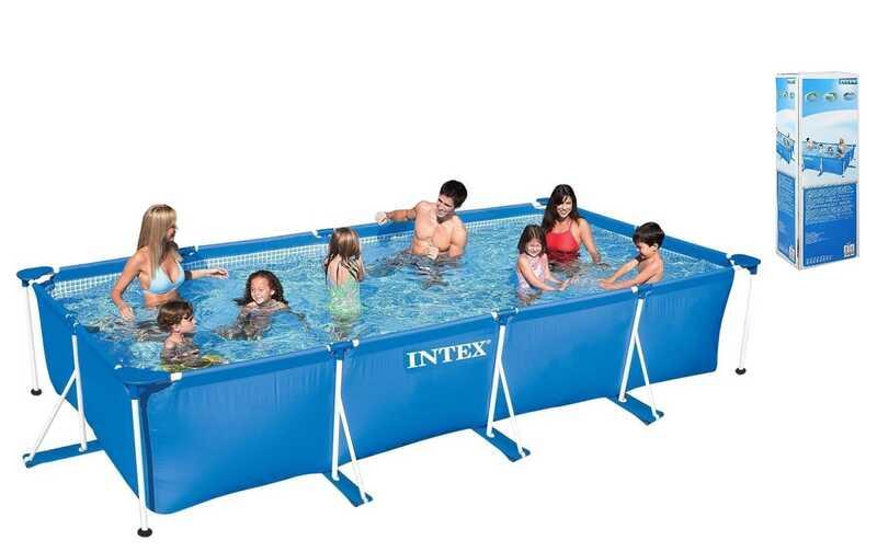 Каркасний басейн прямокутний 450х220х84 см Intex 28273, 7127 л, інтекс, фото 1