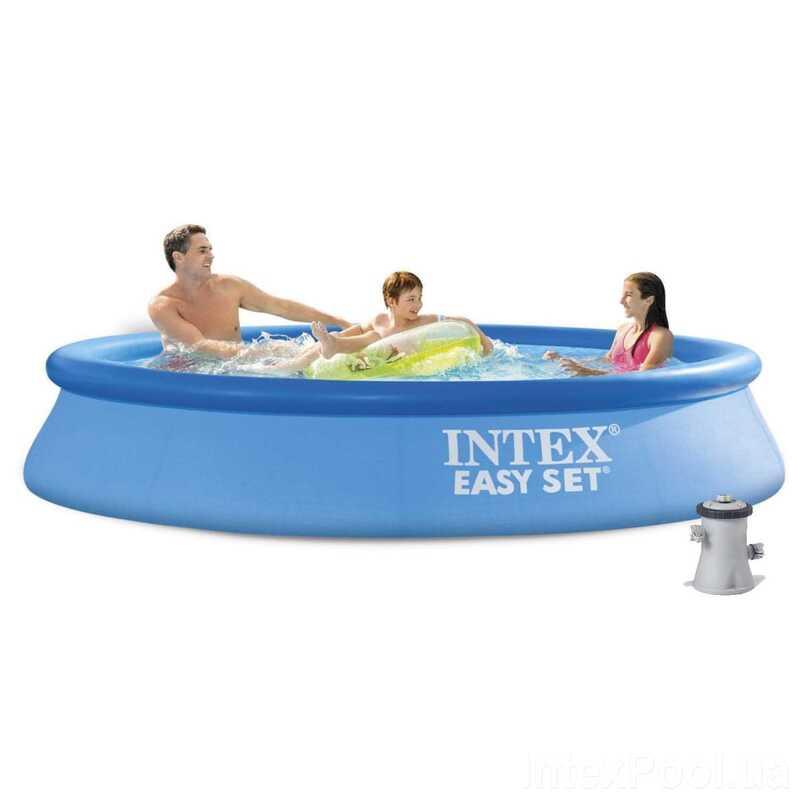 Надувний басейн 305х61 см Intex Easy Set 28118 з фільтром-насосом 1250 л/год, наливний басейн, 3077л, фото 1