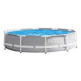 Каркасний басейн Intex 305x76 см Prism Frame Pool 26700 Сірий, круглий, 4485 л, фото 3