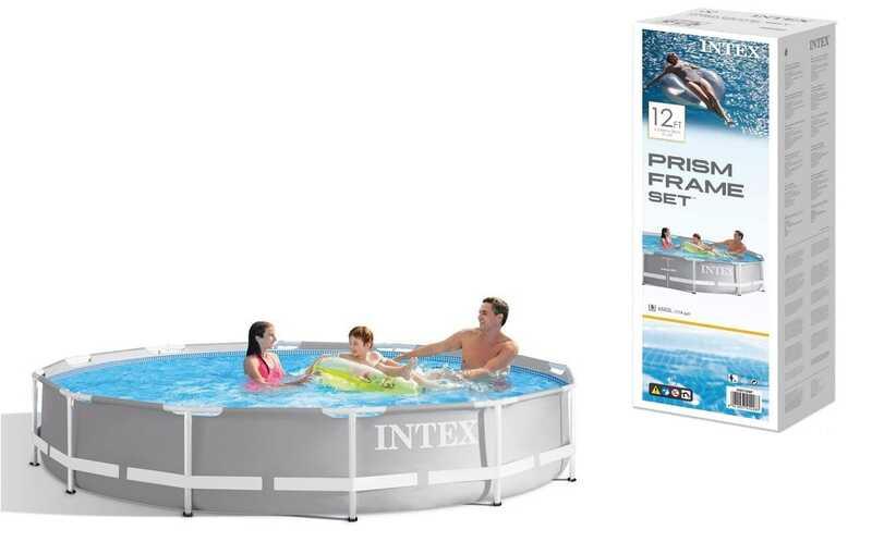 Круглий каркасний басейн Intex 366 x 76 см Prism Frame Pool 26710, об'єм води 6503 л