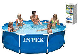 Каркасний басейн 305x76 см Intex 28200, Metal Frame Pool, круглий, 4485л