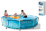 Каркасний басейн Intex Metal Frame Pool 305x76 см 28206 Морський принт, круглий, 4485 л, фото 2