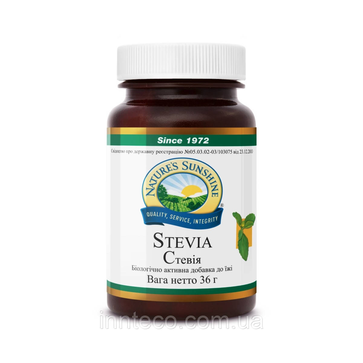 Подсластитель Стевия, Stevia, Nature s Sunshine Products, США, Низкокалорийный сахарозаменитель, 36г - фото 1 - id-p1765582757