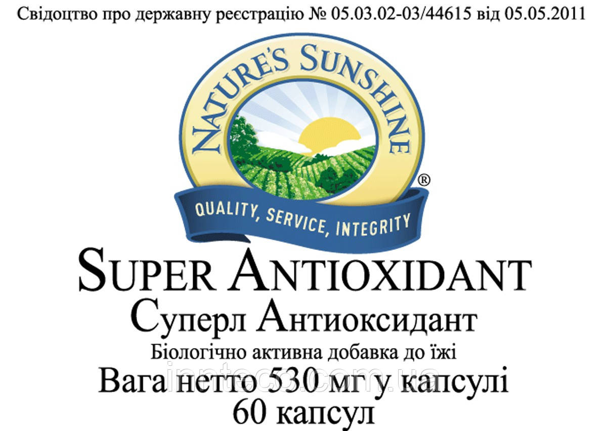 Super Antioxidant, Супер Aнтиоксидант, 60 капсул, Nature s Sunshine Products, США - фото 3 - id-p1765582820
