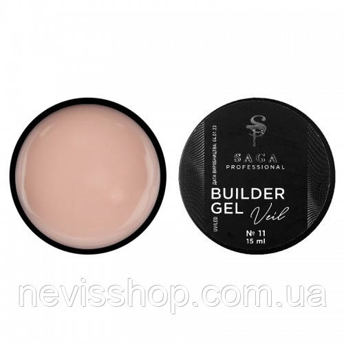 Гель для нарощування Saga Professional Builder Gel Veil 11, 15 мл
