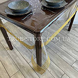 Скатертина силіконова з камінням, колір Золото, 1строка (Під замовлення або стандартний розмір), фото 4