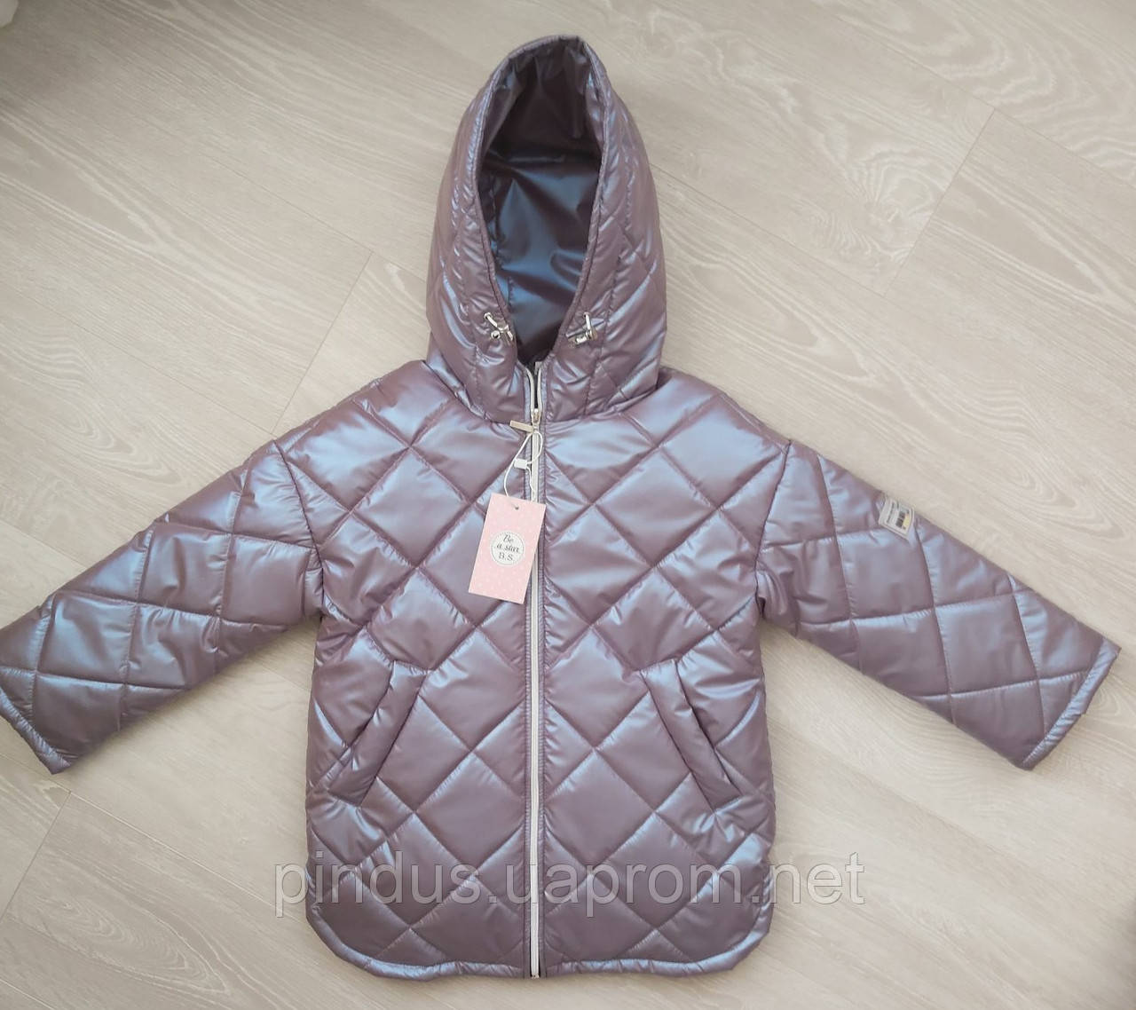 Стьобана дитяча куртка 110 — 134 демісезон Весняна осінка модна куртка для дівчинки демісезонна