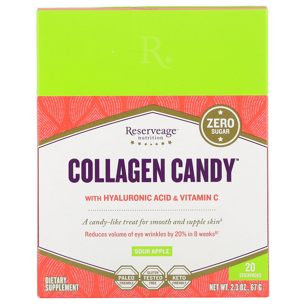 Коллаген Collagen Candy ReserveAge Nutrition 20 Пакетиков 67 Г — Купить