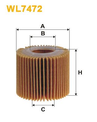 Фільтр оливний WIXFILTRON WL7472 TOYOTA AURIS 1.6I, AVEWNSIS 1.6I,1.8I (OE 0415237010)