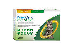 NexGard Combo (НексГард Комбо) - Краплі від бліх, кліщів та гельмінтів для котів від 2,5 до 7,5кг 1шт