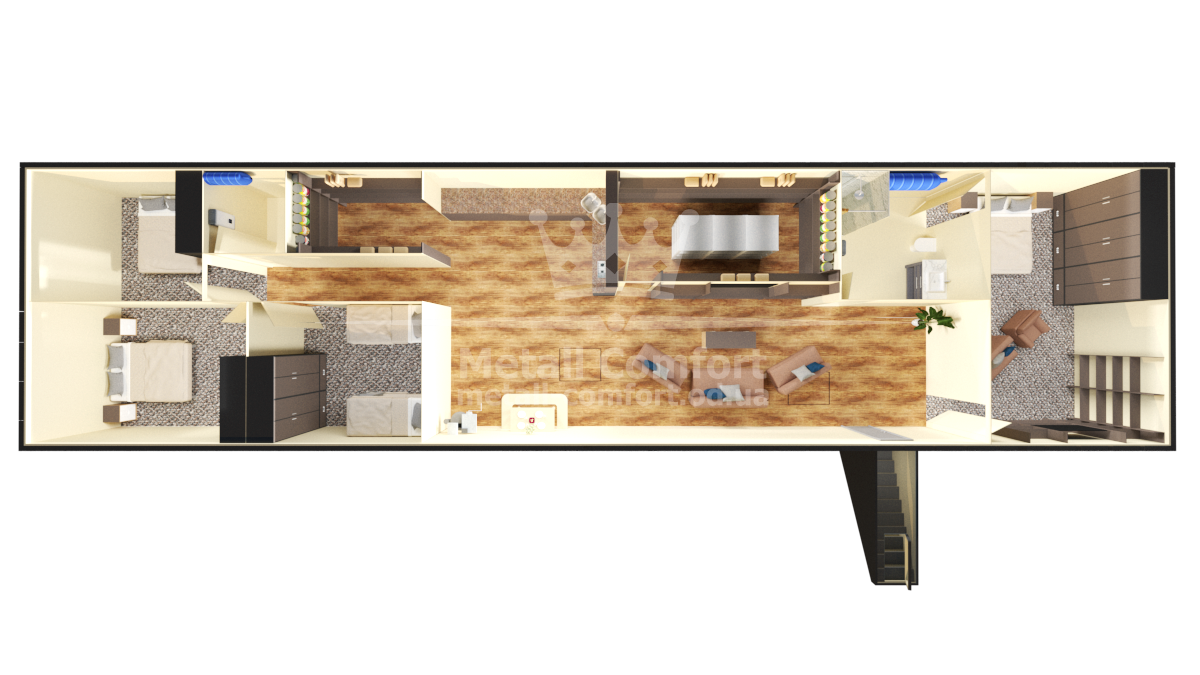 Бункерний комплекс «Адмірал» 20' x 80'