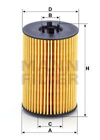 Фільтр оливний MANN HU7020Z AUDI A3 III, A4, A5, A6, Q5; SEAT LEON III; SKODA OCTAVIA III, VW GOLF VII