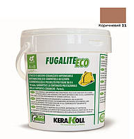Епоксидна затирка для плитки, мозаїки та керамограніту Kerakoll Fugalite Eco 11 (коричневий) відро 3 кг