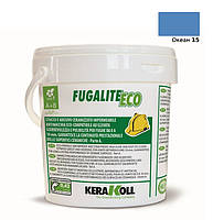 Епоксидна затирка для плитки, мозаїки та керамограніту Kerakoll Fugalite Eco 15 (океан) відро 3 кг