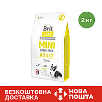 Сухой Корм для Взрослых Собак Миниатюрных Пород Brit Care GF Mini Adult Lamb 2 кг (ягненок)