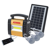 Сонячна система-ліхтар LM-367 (сонячна панель, 3 led-лампи, usb заряджання)