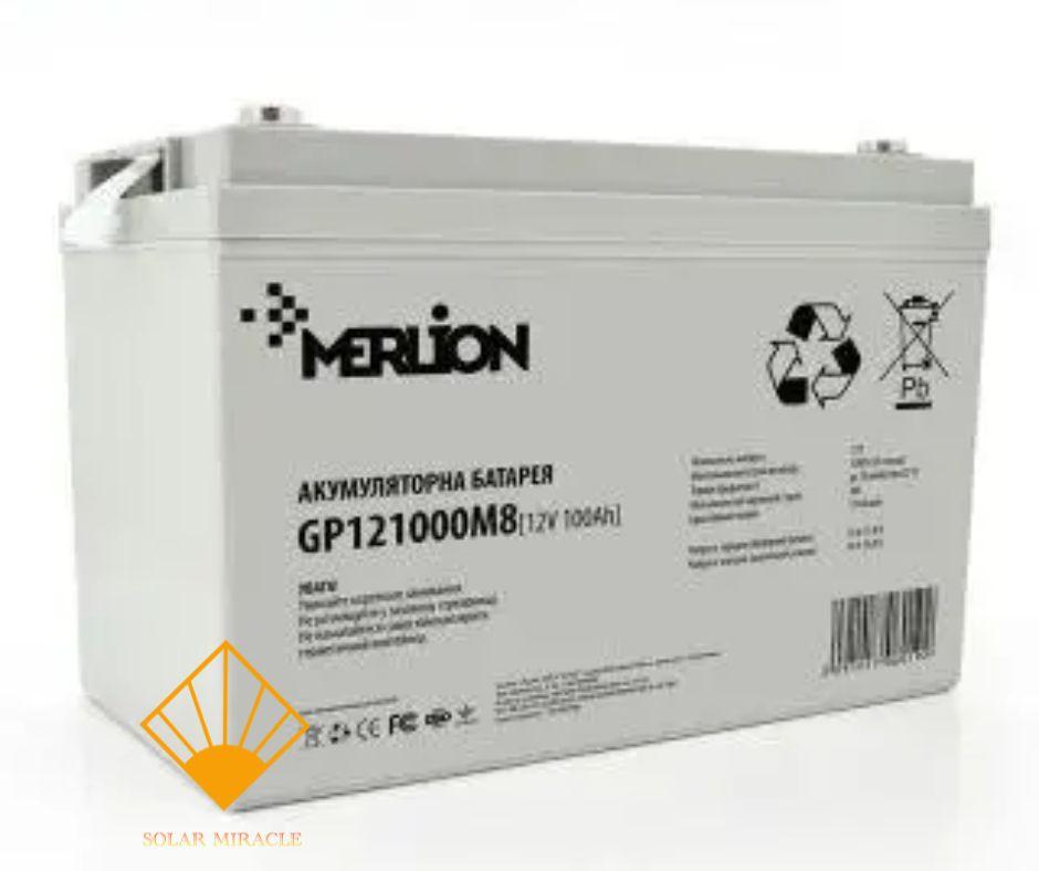 Аккумулятор Merlion AGM GP121000M8 12 V 100 Ah - фото 1 - id-p1753580018