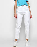 Женские джинсы белого цвета с высокой посадкой размер 28
