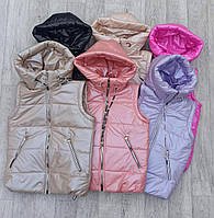 Дитяча курточка-трансформер для дівчинки 6-14 років перламутр