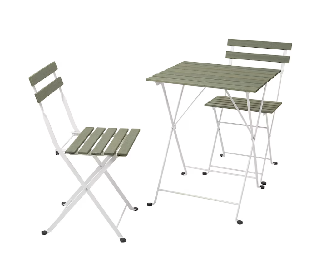 Стіл + 2 крісла для саду, стіл стільці для саду, IKEA, Tarno, тарно, садові меблі,
