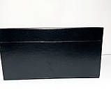 Скринька для прикрас шкірозамінник велика чорна, фото 7