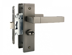 Ручка на планці з замком під фіксатор A-2004 WC MA, матовий антрацит