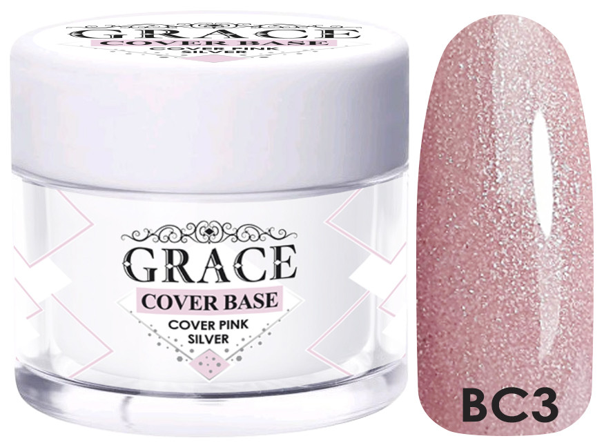 Основа, база для гель лаку Грейс GRACE Base Cover Silver Pink 30 мл