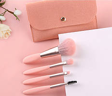 Набір пензлів для макіяжу Zoreya 4 шт. РожевийEStyle