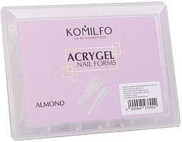 Верхні форми мигдаль Komilfo Acry Gel Top Nail Forms 120шт
