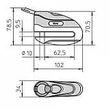 Замок VIRO MOTO HAMMER STAINLESS STEEL, фото 2