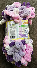 Пряжа Пуффи Колор Alize, колір 6305 для в'язання без спиць руками з петельками 1 моток 100г