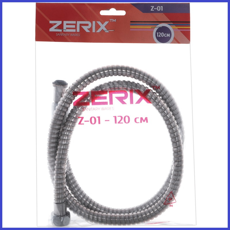 Шланг для гігієнічного душу 120 см металевий гнучкий довжина 1,2 м ЧЕХІЯ чеський Zerix Z01 (ZX2821)