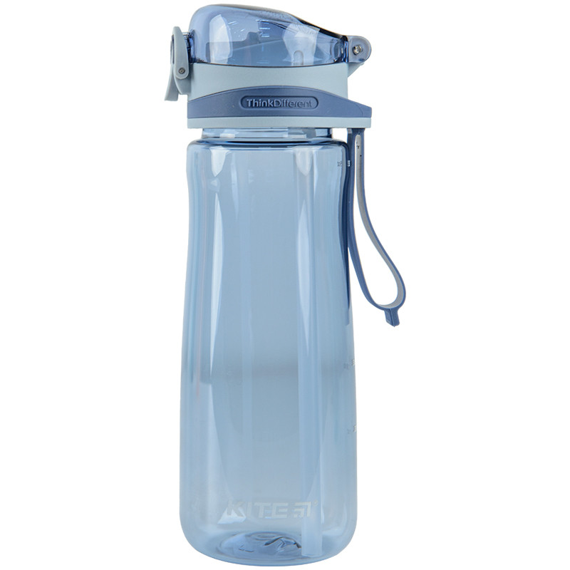 Пляшечка для води з трубочкою Kite 600 мл Блакитна K22-419-02