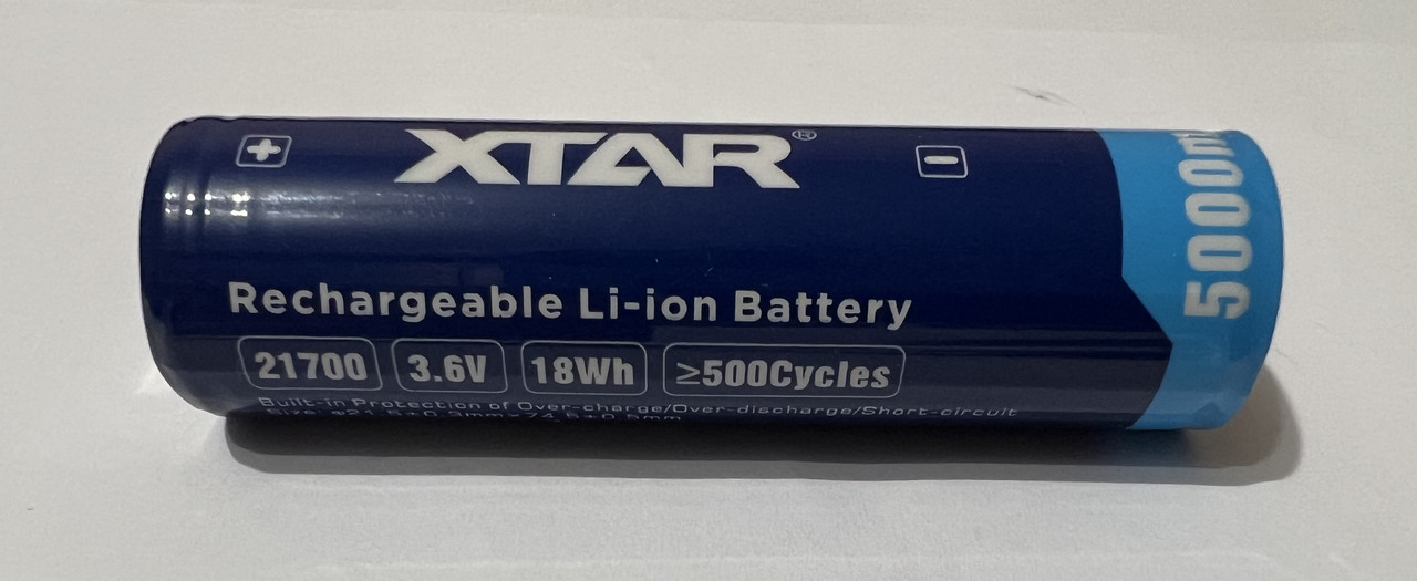 Акумулятор із захистом Xtar 21700 5000mah 10A, фото 1