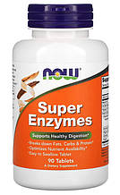 Травні ферменти (Super Enzymes) 90табл. «Now Foods» сприяє підтримці здорового травлення.