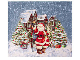 Серветка гобеленова новорічна з люрексом "village" 40х45см