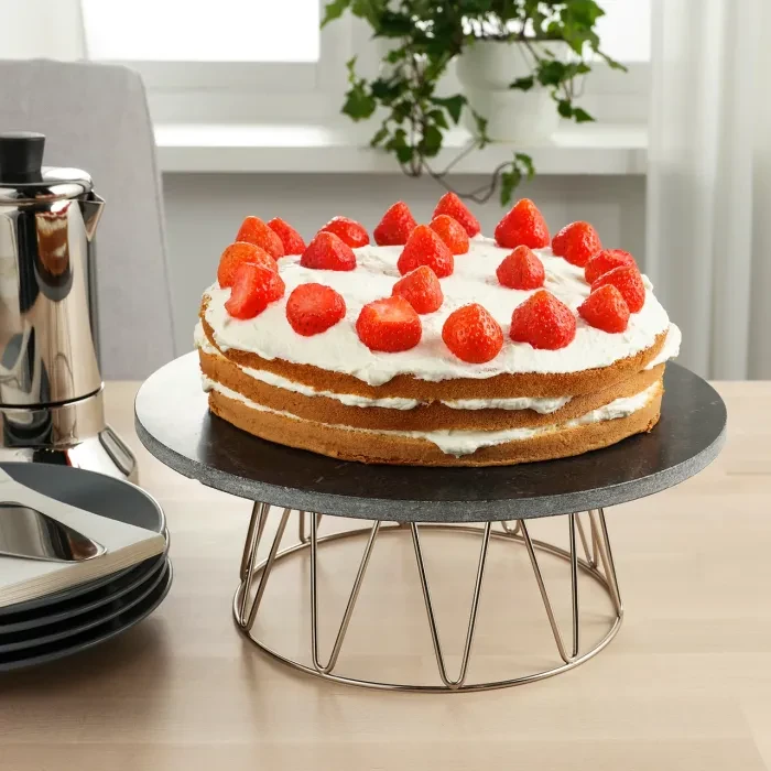 Стойка для торта на ножке дизайнерская H-11 D-29см, Поворотный столик для торта, Подставка для декорирования - фото 4 - id-p1759498995