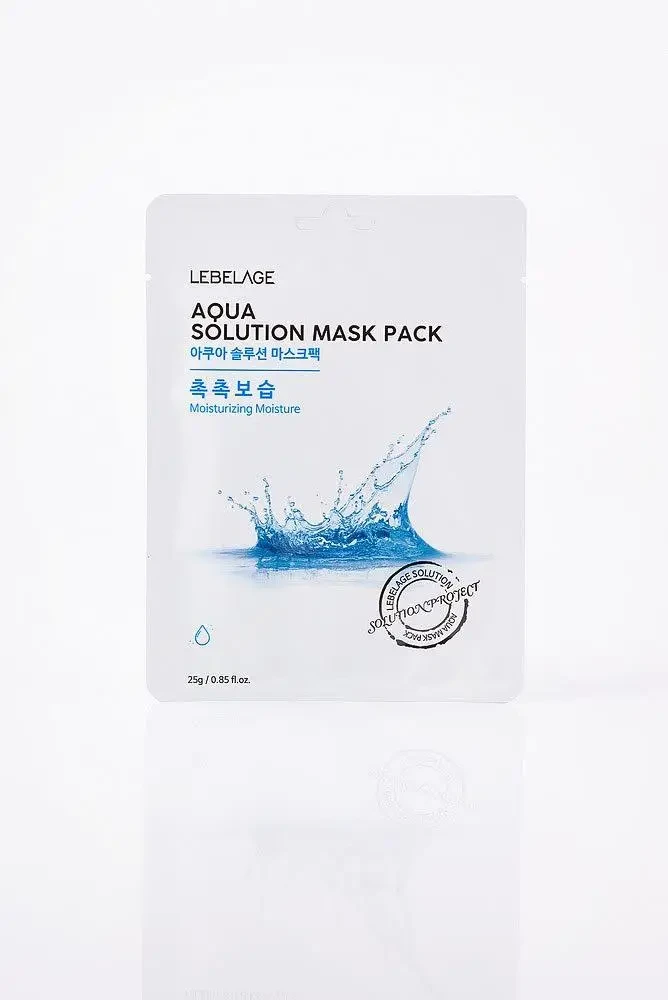 Набір корейських тканинних масок для догляду за обличчям LEBELAGE AQUA NATURAL MASK 6+1