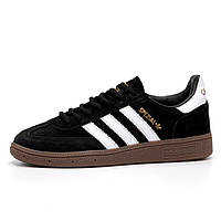 Чоловічі кросівки Adidas Spezial Black White Brown Gum DB3021, чорні замшеві кросівки адідас спешл спеціал