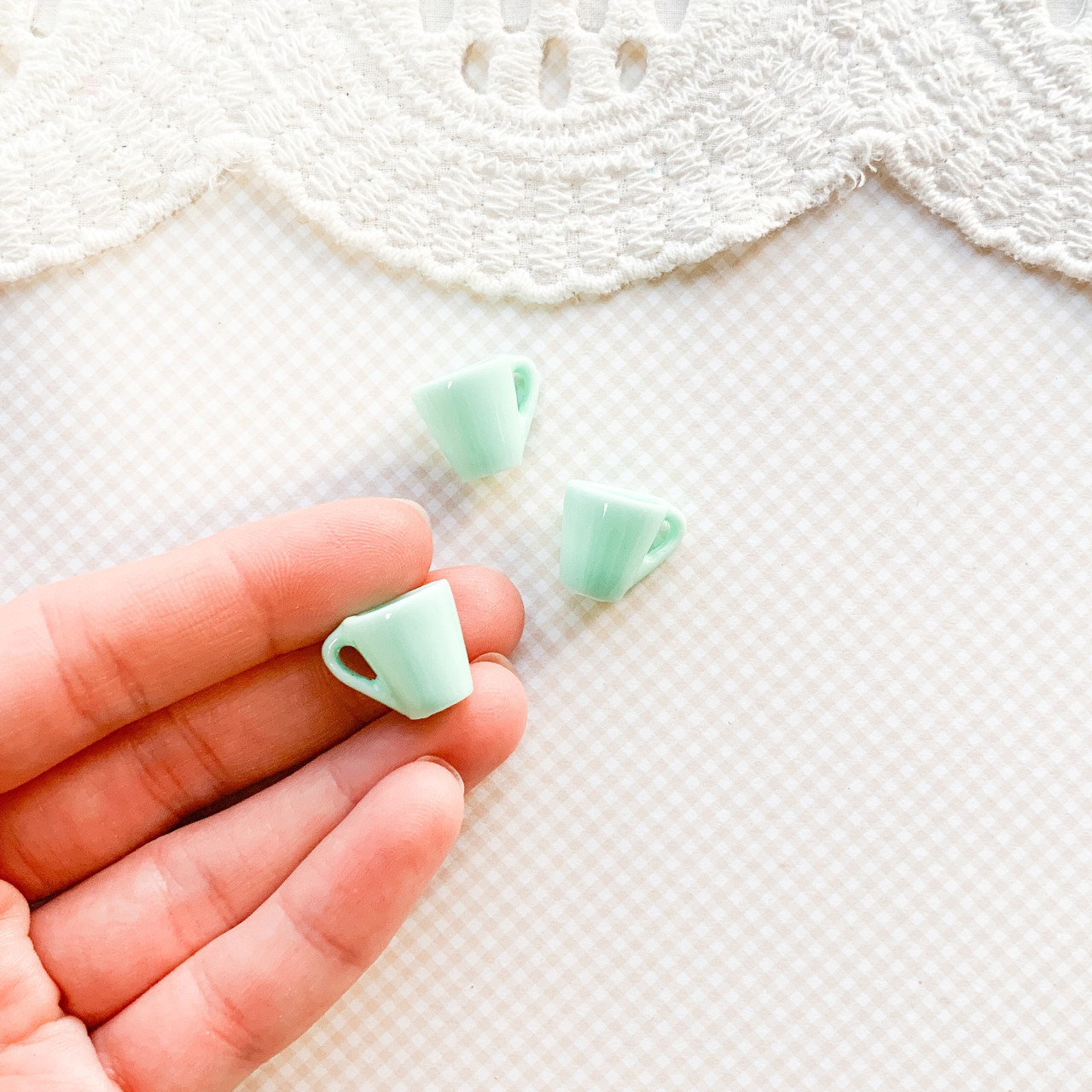 Мініатюра чашка 1.3 см М'ятна, фото 1