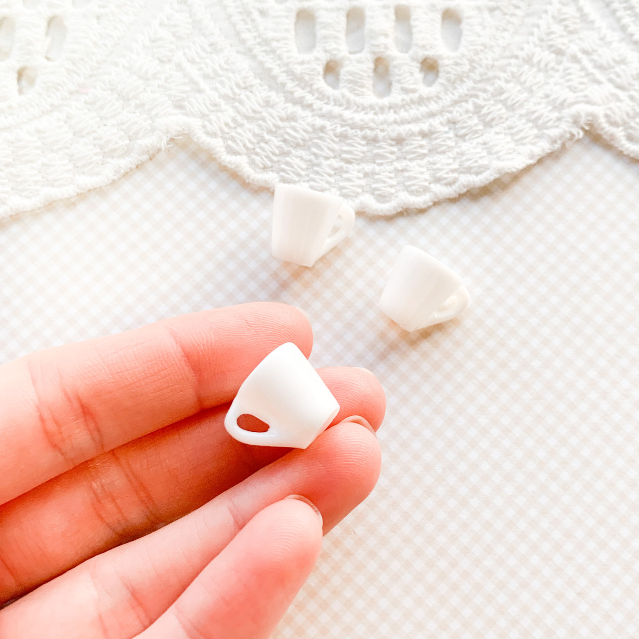 Мініатюра чашка 1.3 см Біла, фото 1