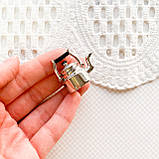 Мініатюра чайник 3 см Срібло, фото 2