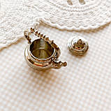 Мініатюра чайник 2.8 см Срібло, фото 2