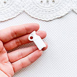 Мініатюра глечик керамічний 2.8*1.5 см Білий, фото 4