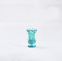 Мініатюра скляна ваза 1.6 см Бірюзова